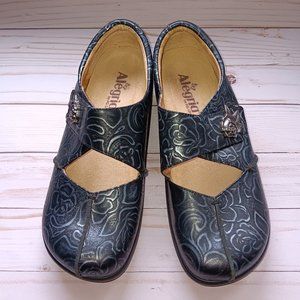 Alegria Women's Shoes Kaitlyn Black Rose Stamp US SZ 8/8.5